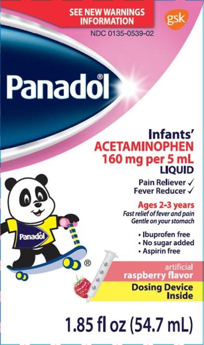102012XB Panadol Infants 1.85 fl oz carton